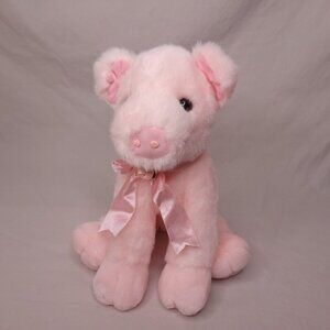 The Bearington Collection Plush Pig 10 in Stuffed Animal Pink Piggy